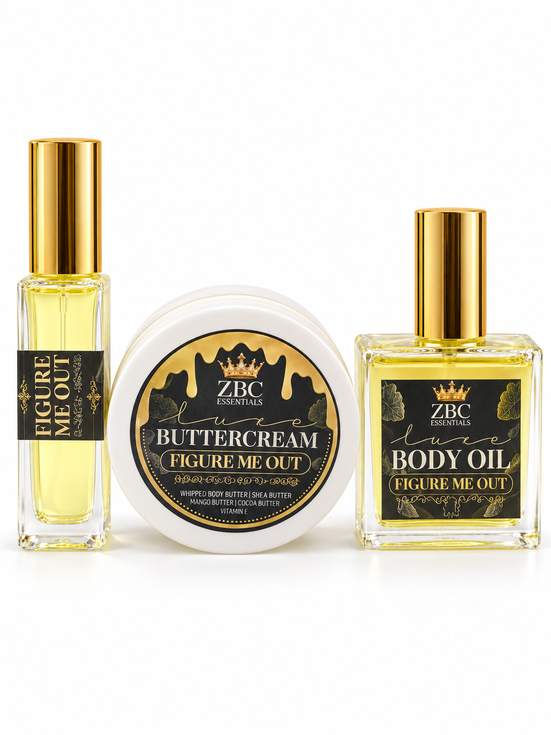 FIGURE ME OUT~ 3 PIECE BUNDLE~ BUTTERCREAM, OIL & EDP~ FATHER FIGURE& IMAGINATION